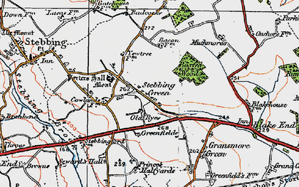 Old map of Stebbing Green in 1919