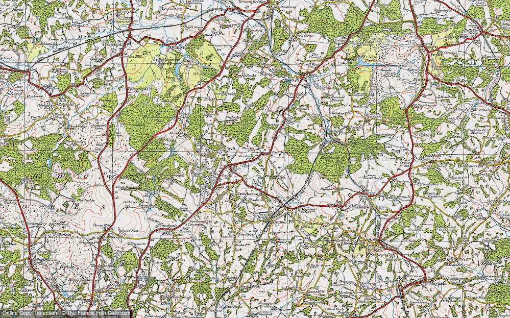 Old Map of Steel Cross, 1920 in 1920
