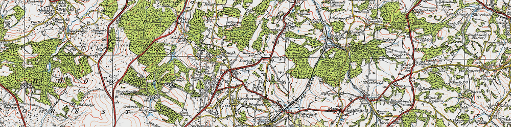 Old map of Steel Cross in 1920