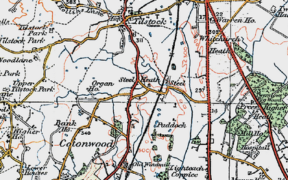 Old map of Lighteach Coppice in 1921