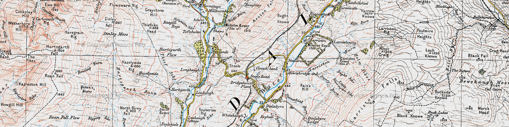 Old map of Arnton Fell in 1925