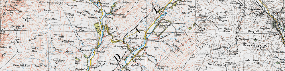Old map of Steeleroad-end in 1925