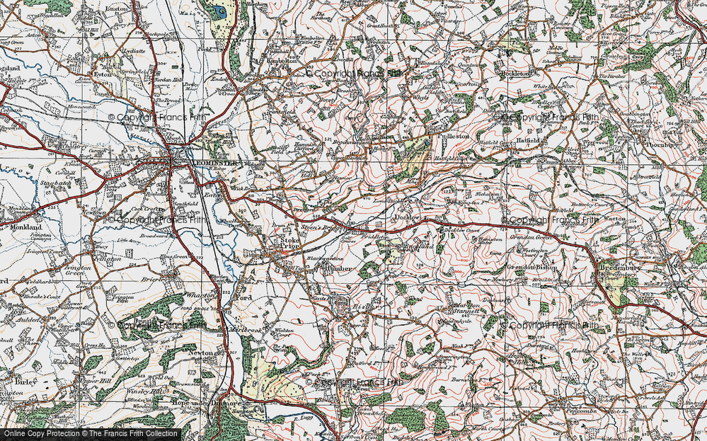 Old Map of Historic Map covering Batches, The in 1920