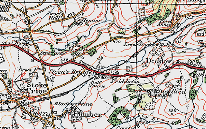 Old map of Batches, The in 1920