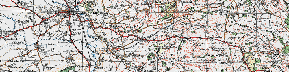 Old map of Steen's Bridge in 1920