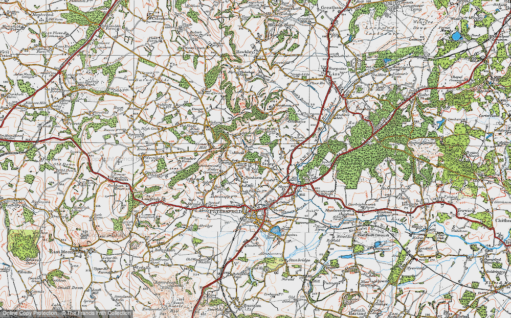 Old Map of Steep, 1919 in 1919