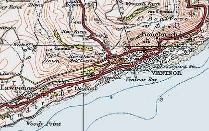 Old map of Steephill in 1919
