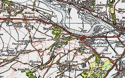 Old map of Stella in 1925
