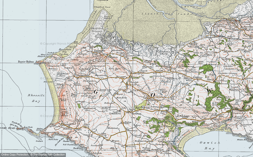 Old Map of Stembridge, 1923 in 1923