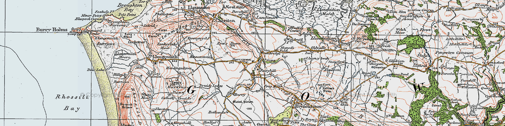 Old map of Stembridge in 1923