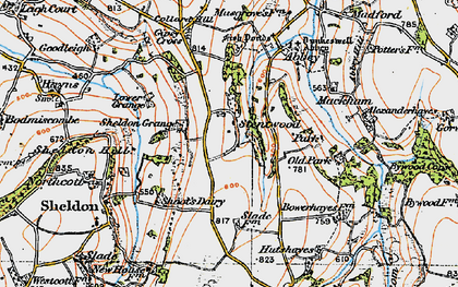 Old map of Stentwood in 1919