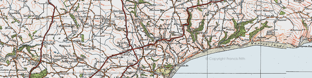 Old map of Stepaside in 1922