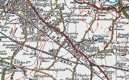 Old map of Stepping Hill in 1923