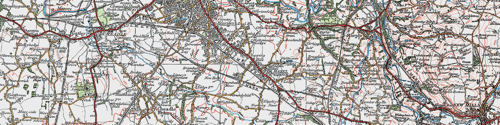 Old map of Stepping Hill in 1923