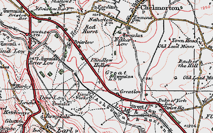 Old map of Brierlow Bar Fm in 1923