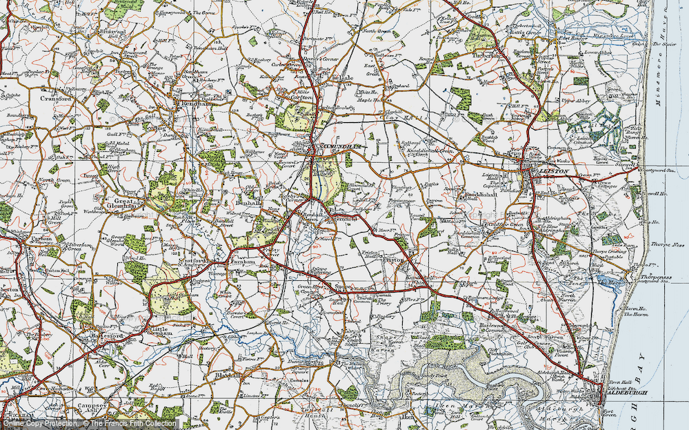 Historic Ordnance Survey Map of Sternfield, 1921