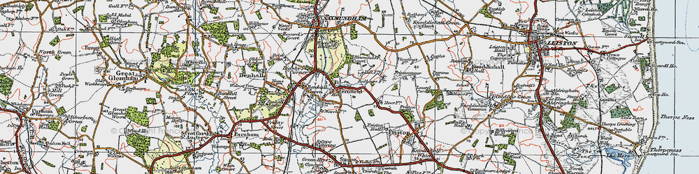 Old map of Bloomfield's Covert in 1921
