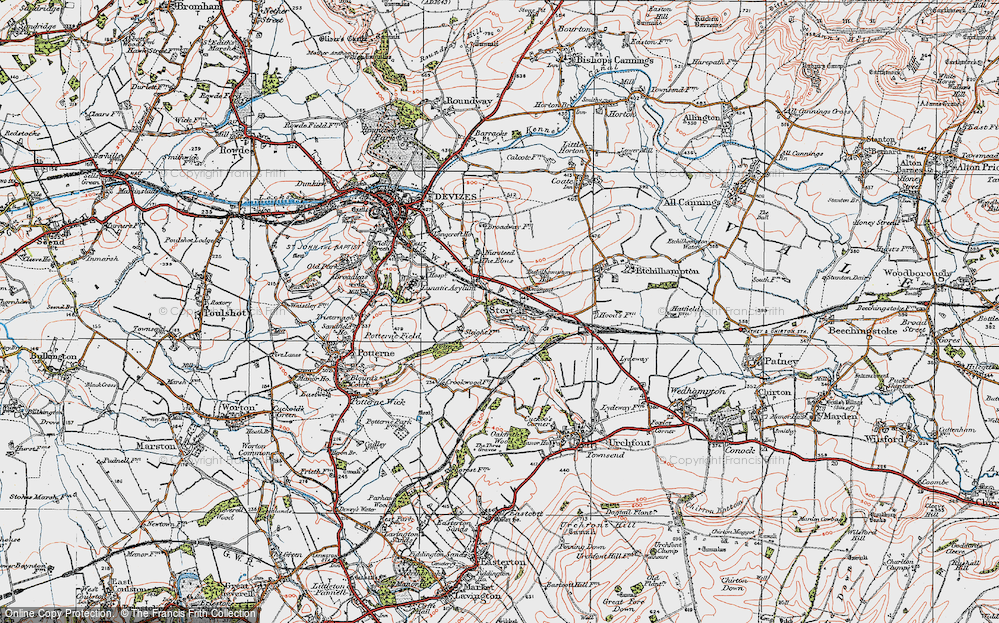 Old Map of Stert, 1919 in 1919