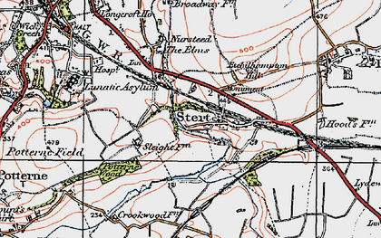 Old map of Stert in 1919