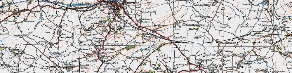 Old map of Stert in 1919