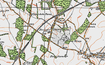 Old map of Steventon in 1919
