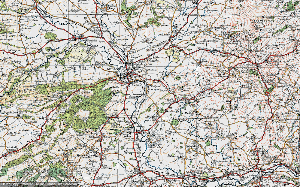 Old Map of Historic Map covering Tinkers Hill in 1920