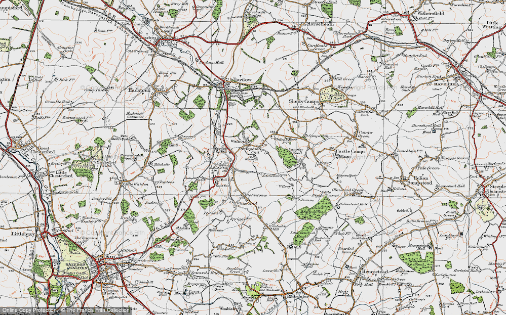 Old Map of Steventon End, 1920 in 1920