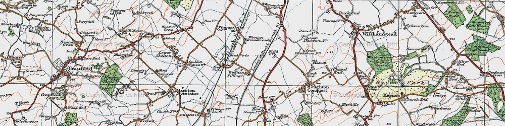 Old map of Stewartby in 1919