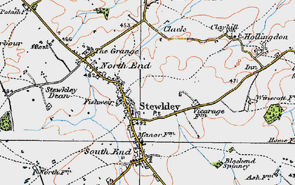 Old map of Stewkley in 1919