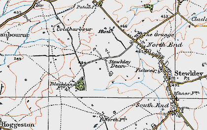 Old map of Stewkley Dean in 1919