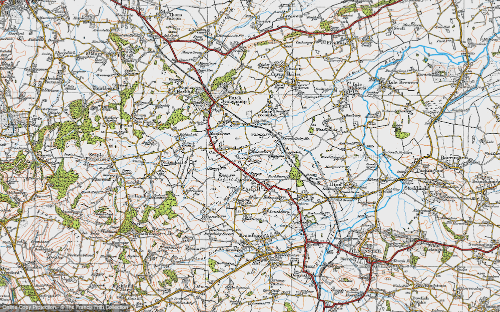 Old Map of Stewley, 1919 in 1919