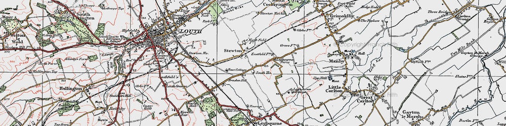 Old map of Legbourne Furze in 1923