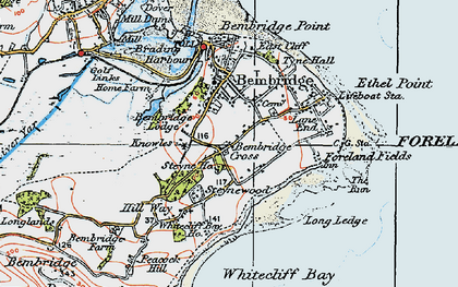 Old map of Bembridge Airport in 1919
