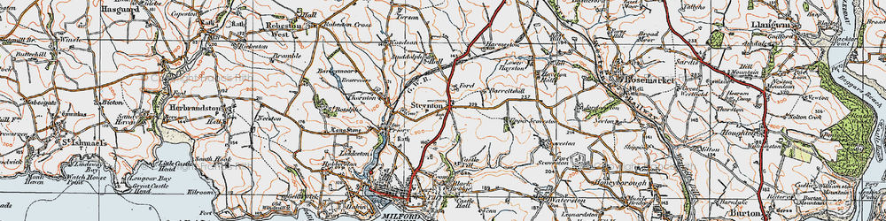Old map of Black Br in 1922