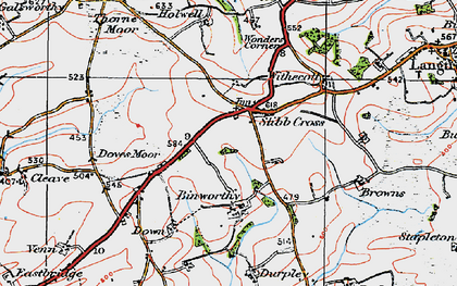 Old map of Binworthy Barton in 1919
