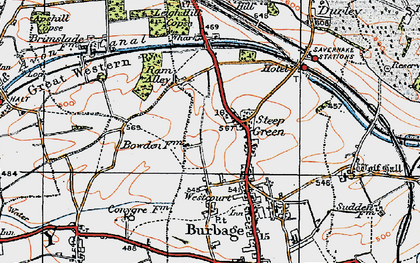 Old map of Stibb Green in 1919