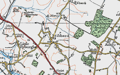 Old map of Stibbard in 1921