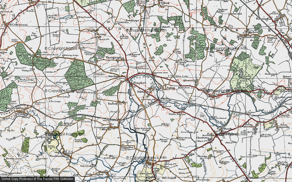 Old Map of Stibbington, 1922 in 1922