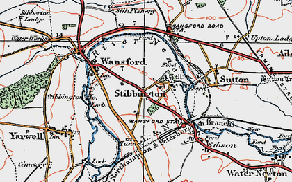 Old map of Stibbington in 1922
