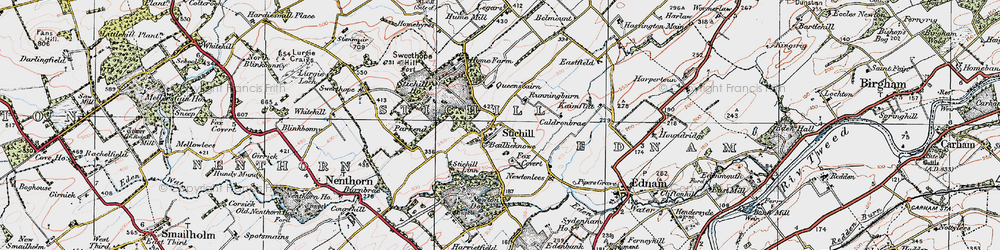Old map of Blue Houses in 1926