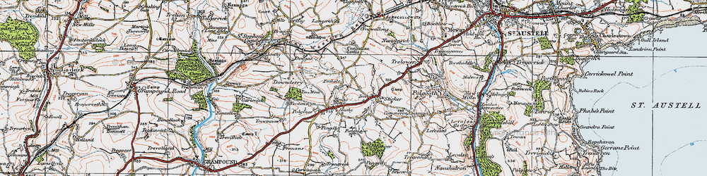 Old map of Sticker in 1919