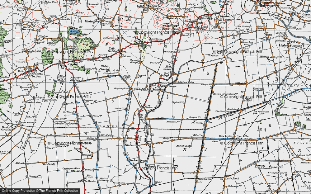 Old Map of Stickford, 1923 in 1923