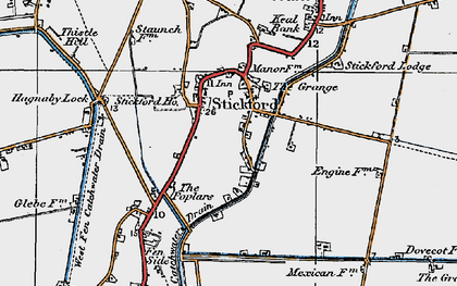 Old map of Stickford in 1923