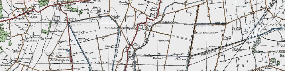 Old map of Stickford in 1923