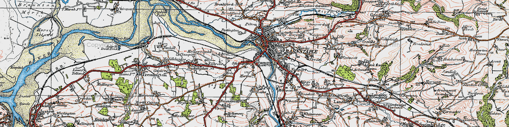 Old map of Sticklepath in 1919