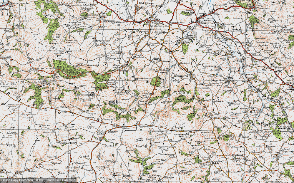 Old Map of Sticklepath, 1919 in 1919
