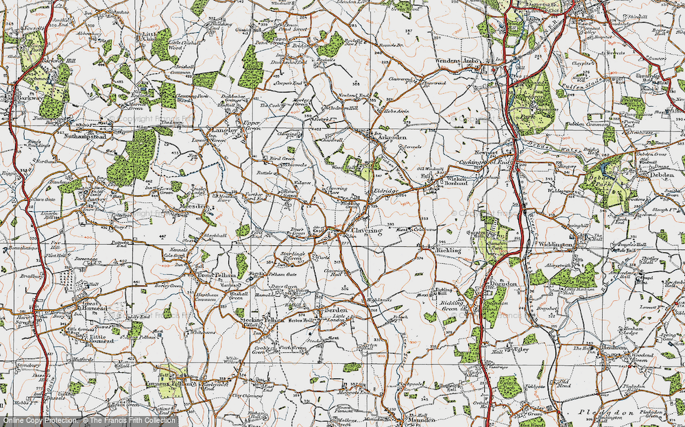 Old Map of Stickling Green, 1919 in 1919