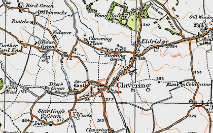 Old map of Stickling Green in 1919