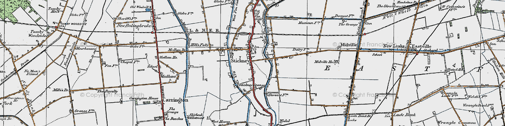 Old map of Stickney in 1923