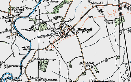 Old map of Stillingfleet in 1924